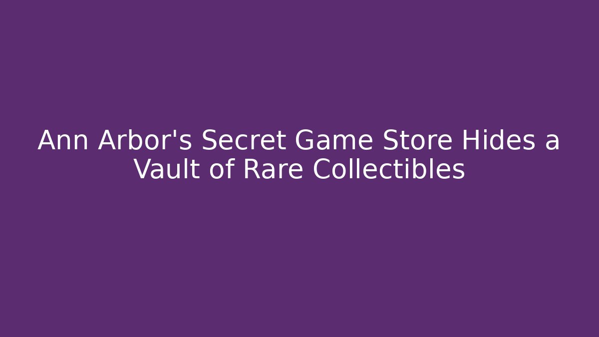 Ann Arbor's Secret Game Store Hides a Vault of Rare Collectibles