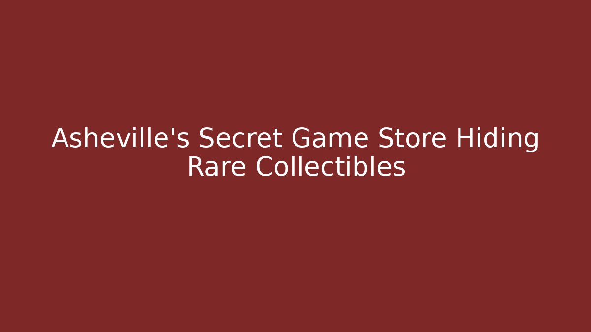 Asheville’s Secret Game Store Hiding Rare Collectibles