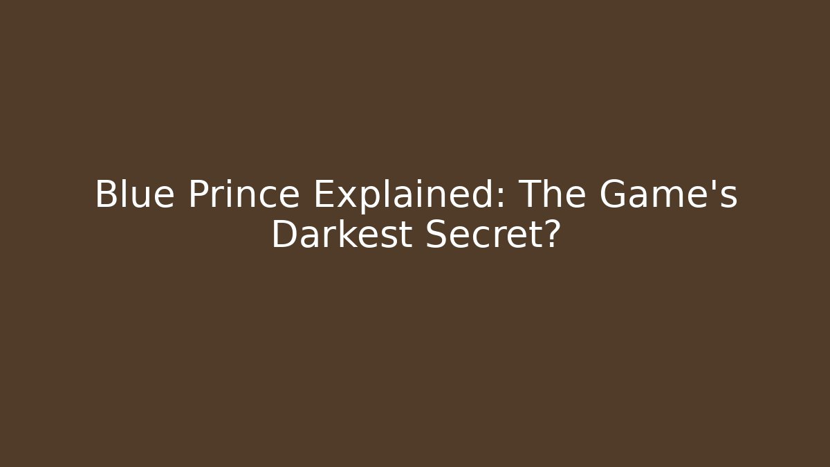 Blue Prince Explained: The Game's Darkest Secret? - NADclinic