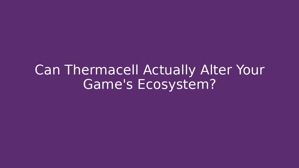 Can Thermacell Actually Alter Your Game's Ecosystem? - NADclinic