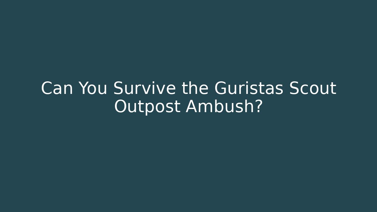 Can You Survive the Guristas Scout Outpost Ambush? - NADclinic