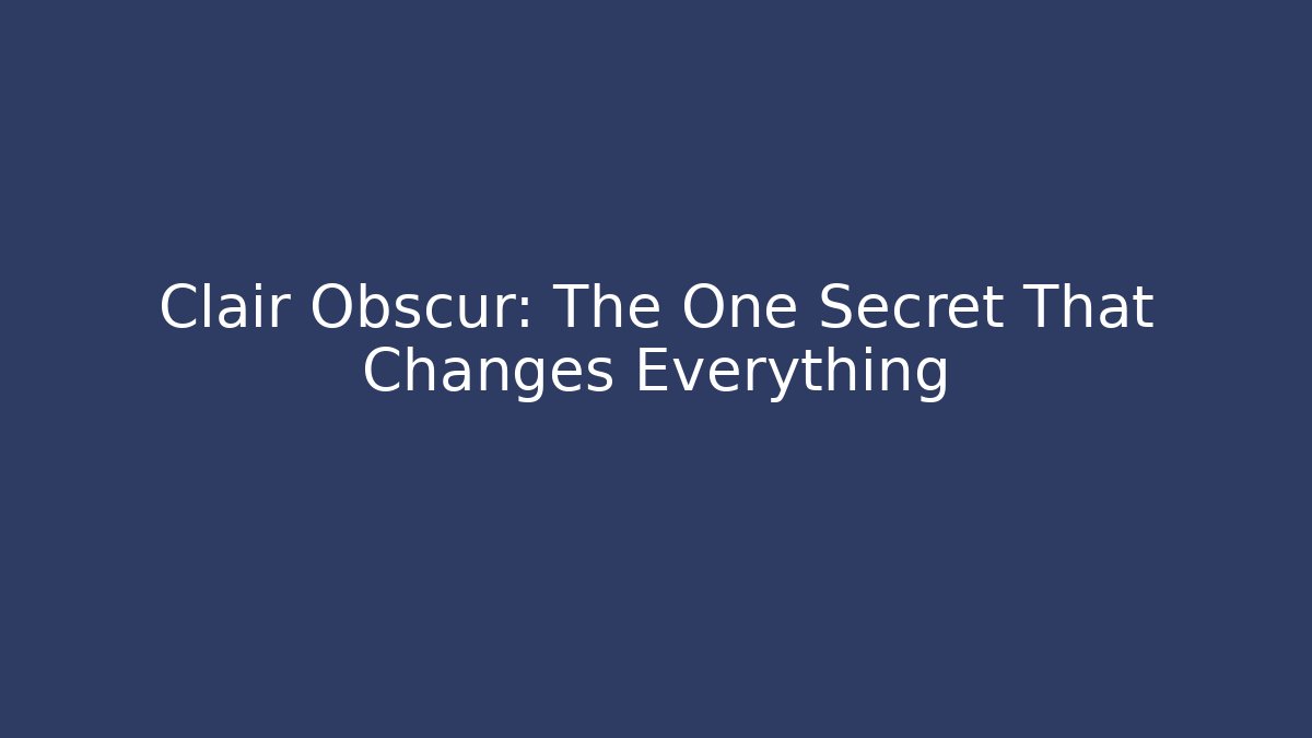 Clair Obscur: The One Secret That Changes Everything - NADclinic