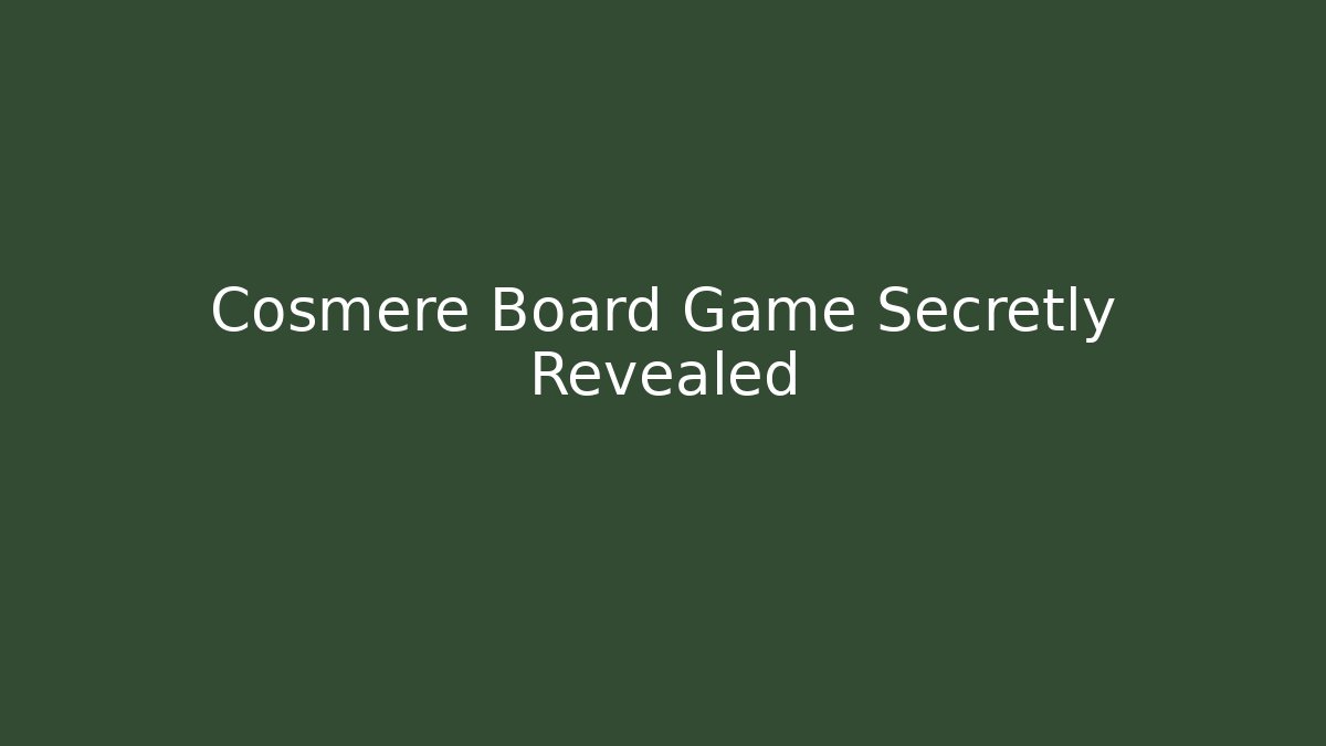 Cosmere Board Game Secretly Revealed