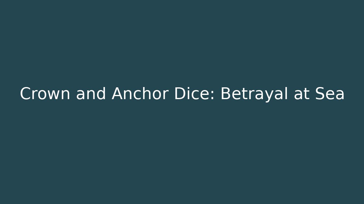 Crown and Anchor Dice: Betrayal at Sea