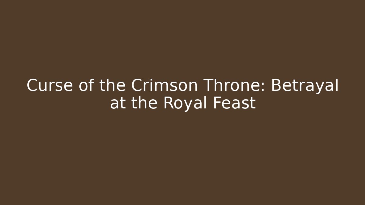 Curse of the Crimson Throne: Betrayal at the Royal Feast