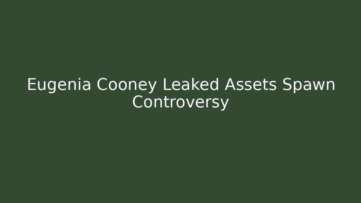 Eugenia Cooney Leaked Assets Spawn Controversy - NADclinic