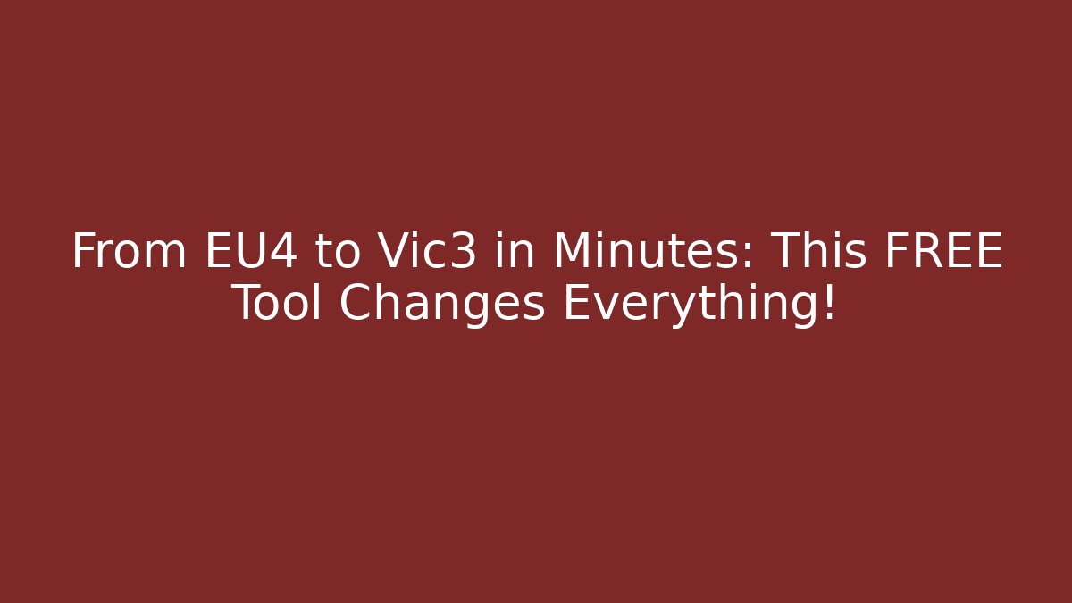 From EU4 to Vic3 in Minutes: This FREE Tool Changes Everything!