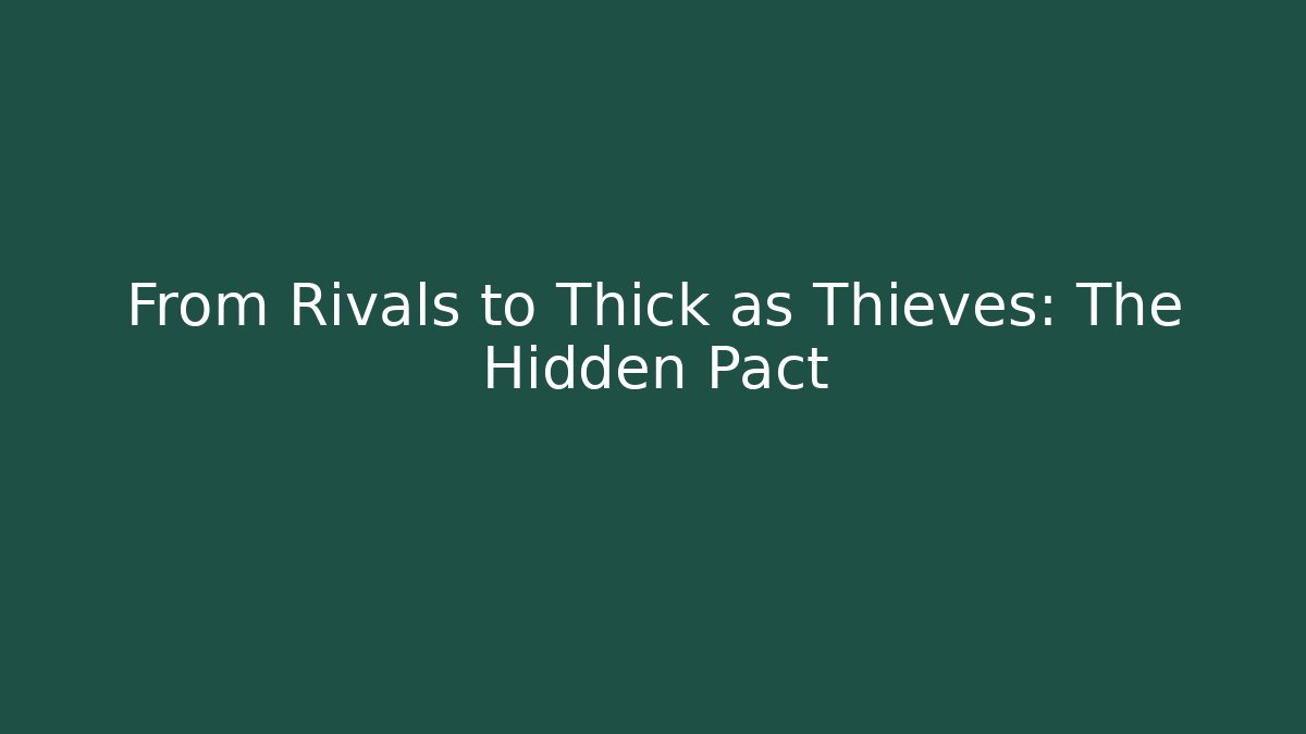 From Rivals to Thick as Thieves: The Hidden Pact