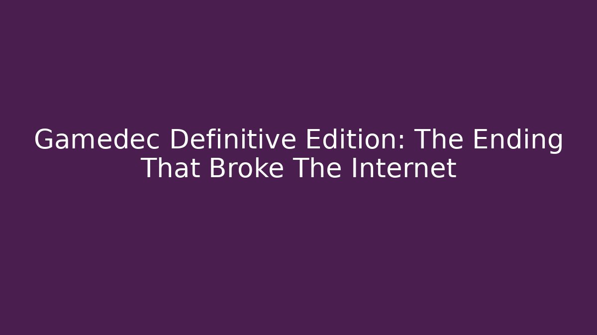 Gamedec Definitive Edition: The Ending That Broke The Internet