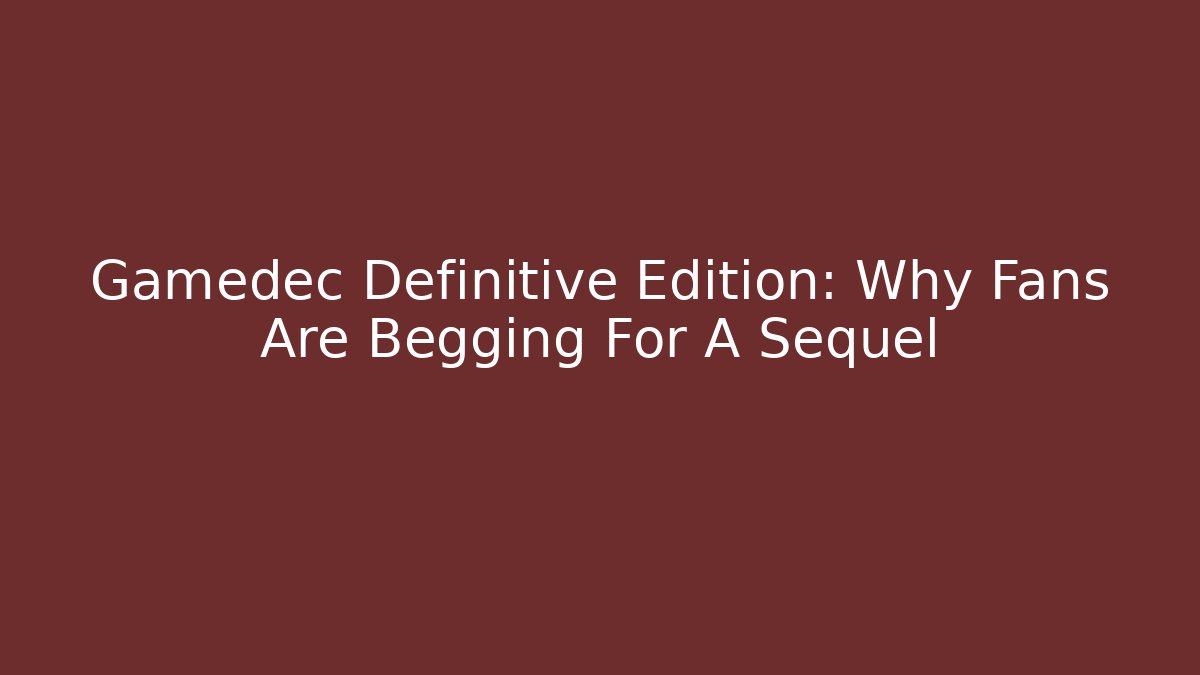 Gamedec Definitive Edition: Why Fans Are Begging For A Sequel