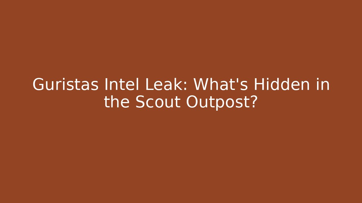 Guristas Intel Leak: What's Hidden in the Scout Outpost? - NADclinic