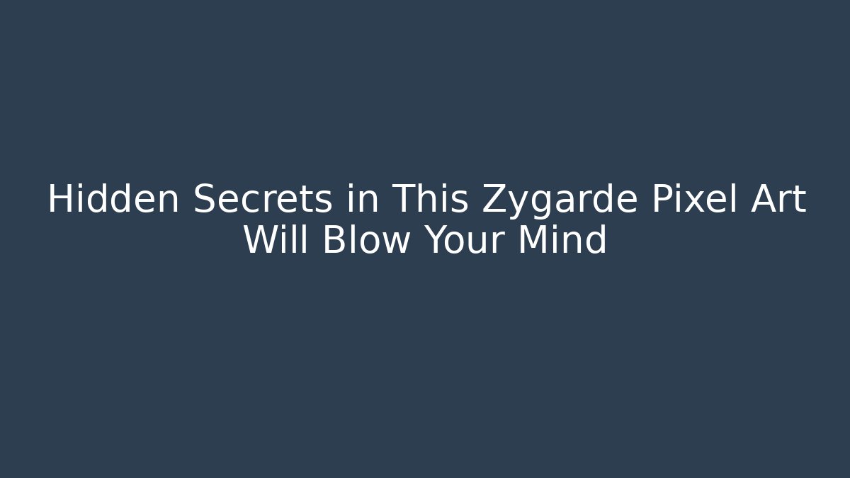Hidden Secrets in This Zygarde Pixel Art Will Blow Your Mind