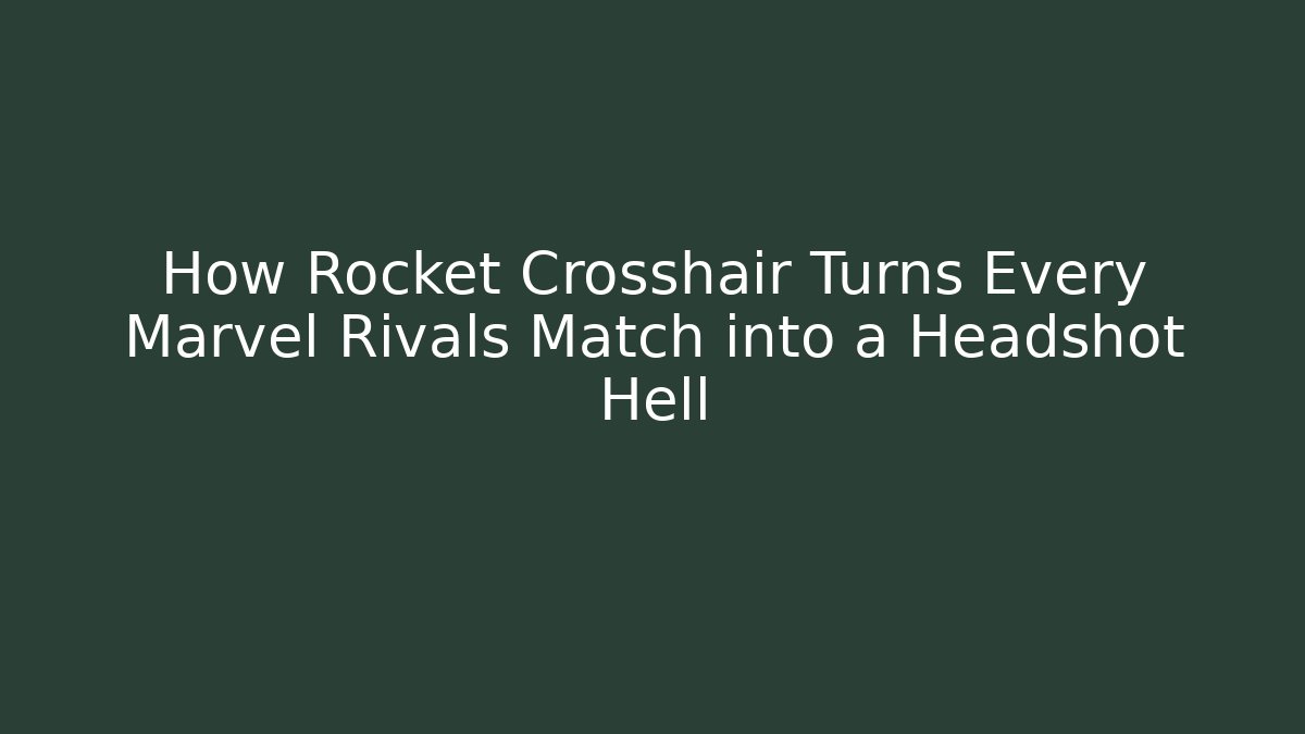 How Rocket Crosshair Turns Every Marvel Rivals Match into a Headshot Hell