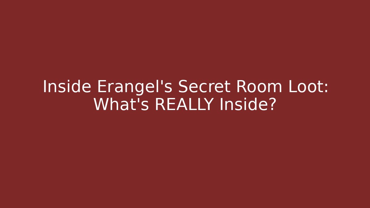 Inside Erangel's Secret Room Loot: What's REALLY Inside? - NADclinic