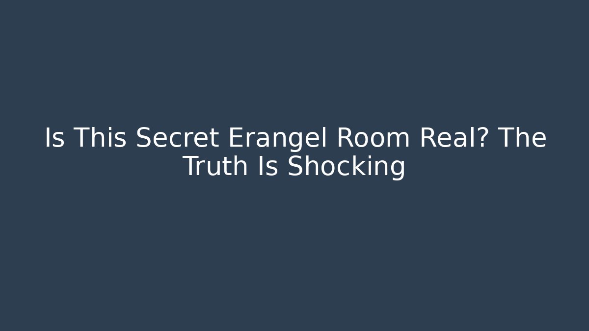 Is This Secret Erangel Room Real? The Truth Is Shocking