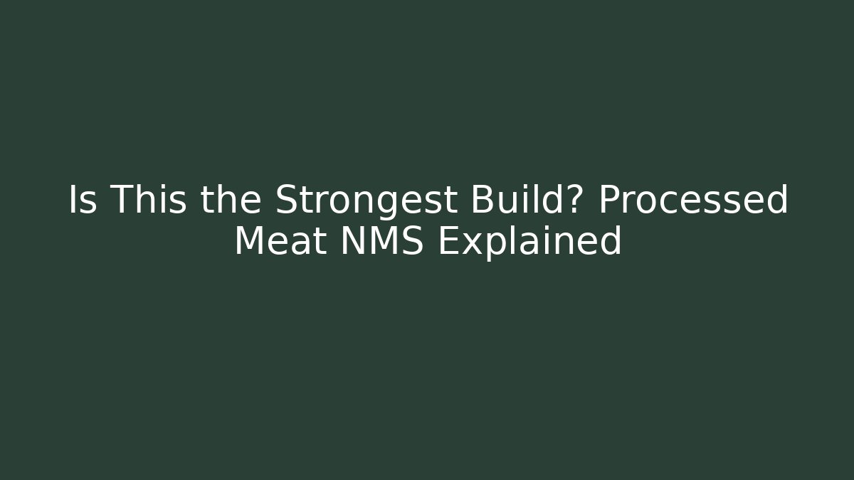 Is This the Strongest Build? Processed Meat NMS Explained