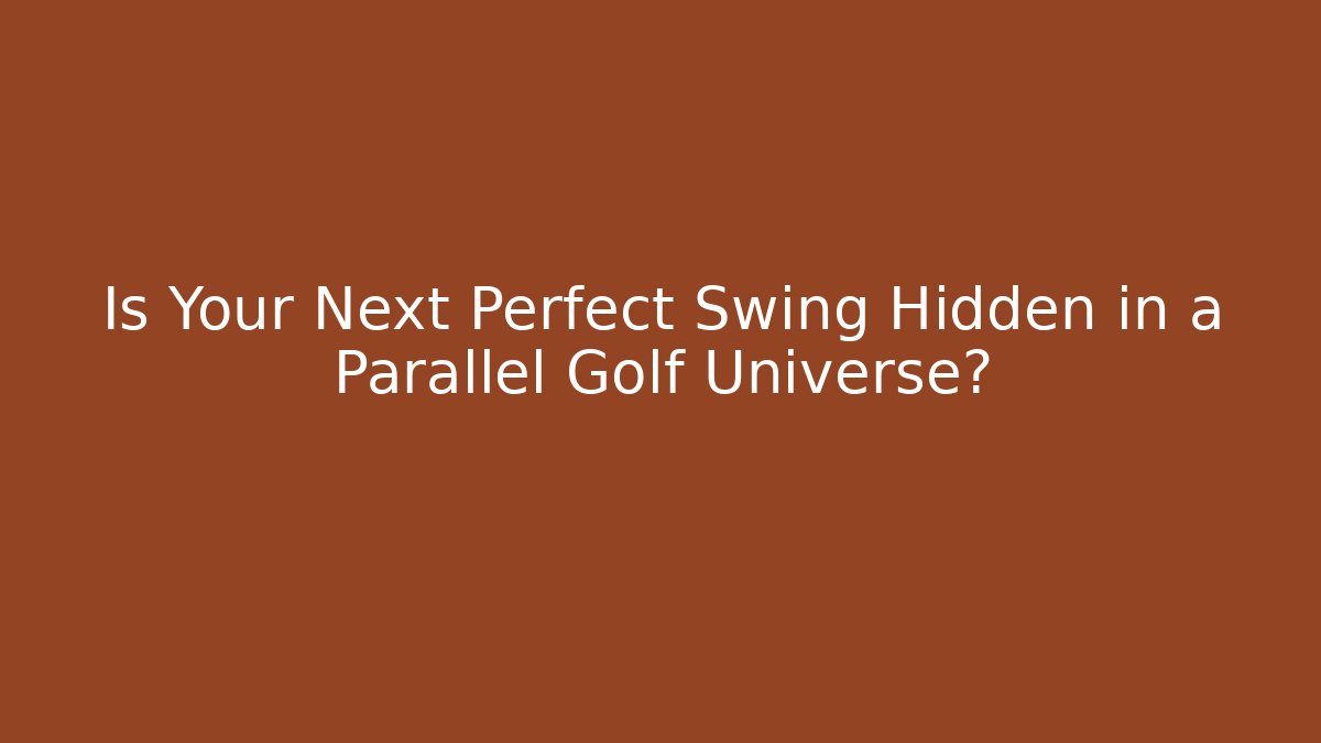 Is Your Next Perfect Swing Hidden in a Parallel Golf Universe?