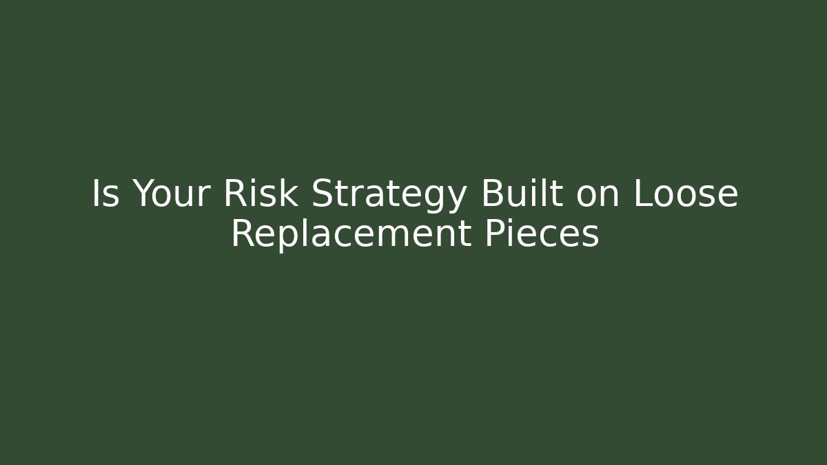 Is Your Risk Strategy Built on Loose Replacement Pieces