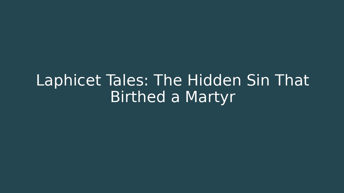 Laphicet Tales: The Hidden Sin That Birthed a Martyr