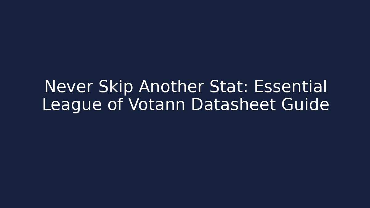 Never Skip Another Stat: Essential League of Votann Datasheet Guide