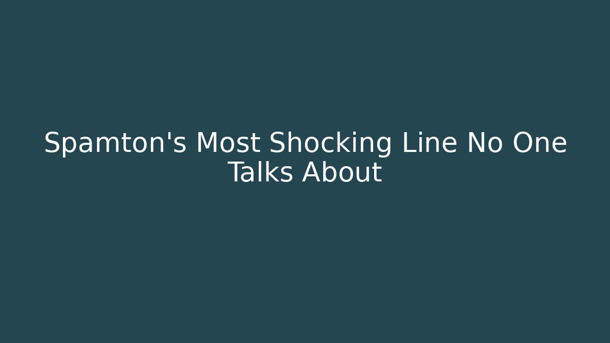Spamton’s Most Shocking Line No One Talks About