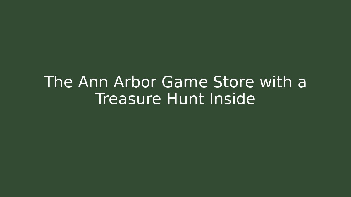 The Ann Arbor Game Store with a Treasure Hunt Inside