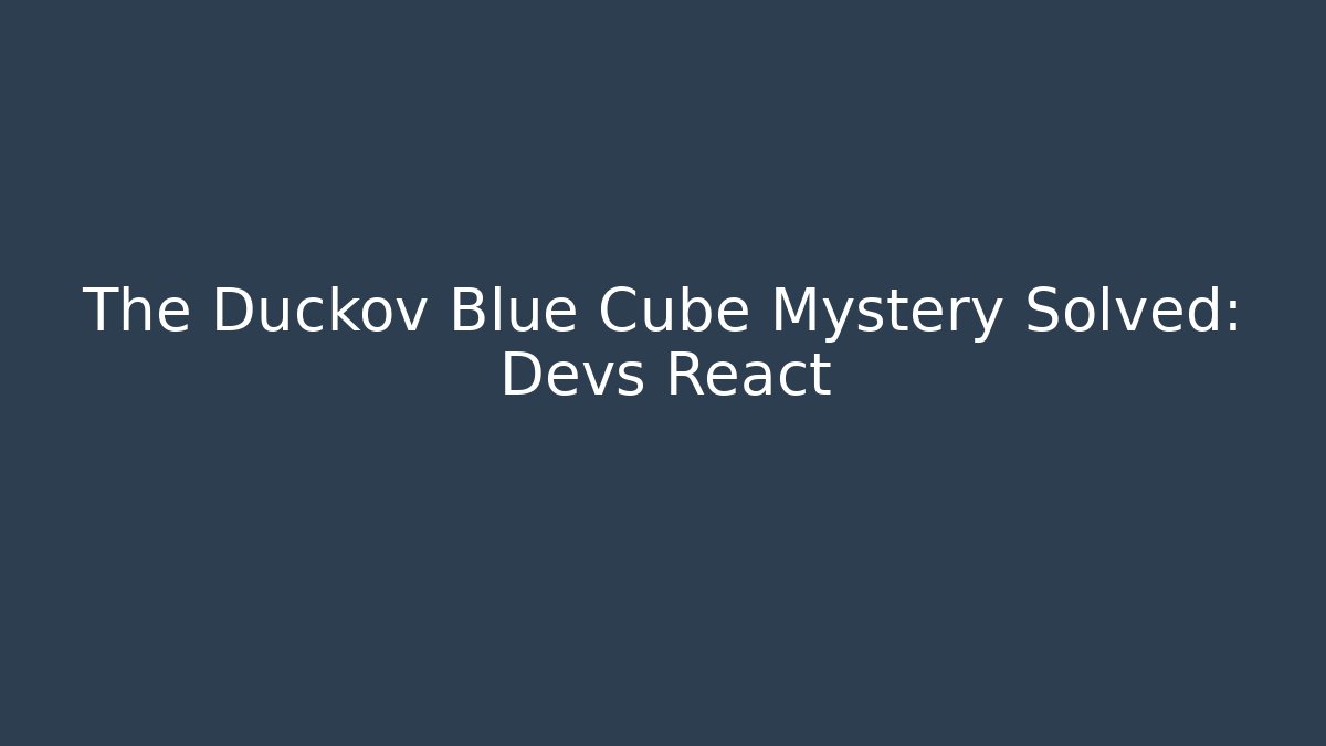 The Duckov Blue Cube Mystery Solved: Devs React