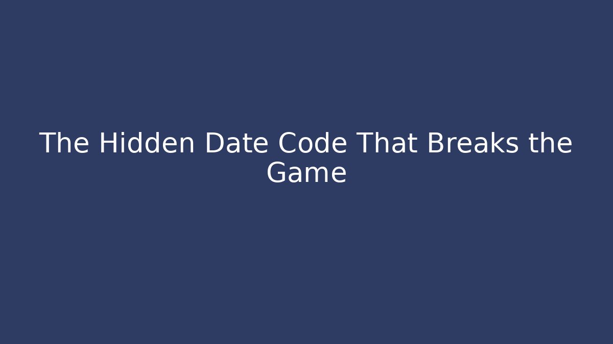 The Hidden Date Code That Breaks the Game