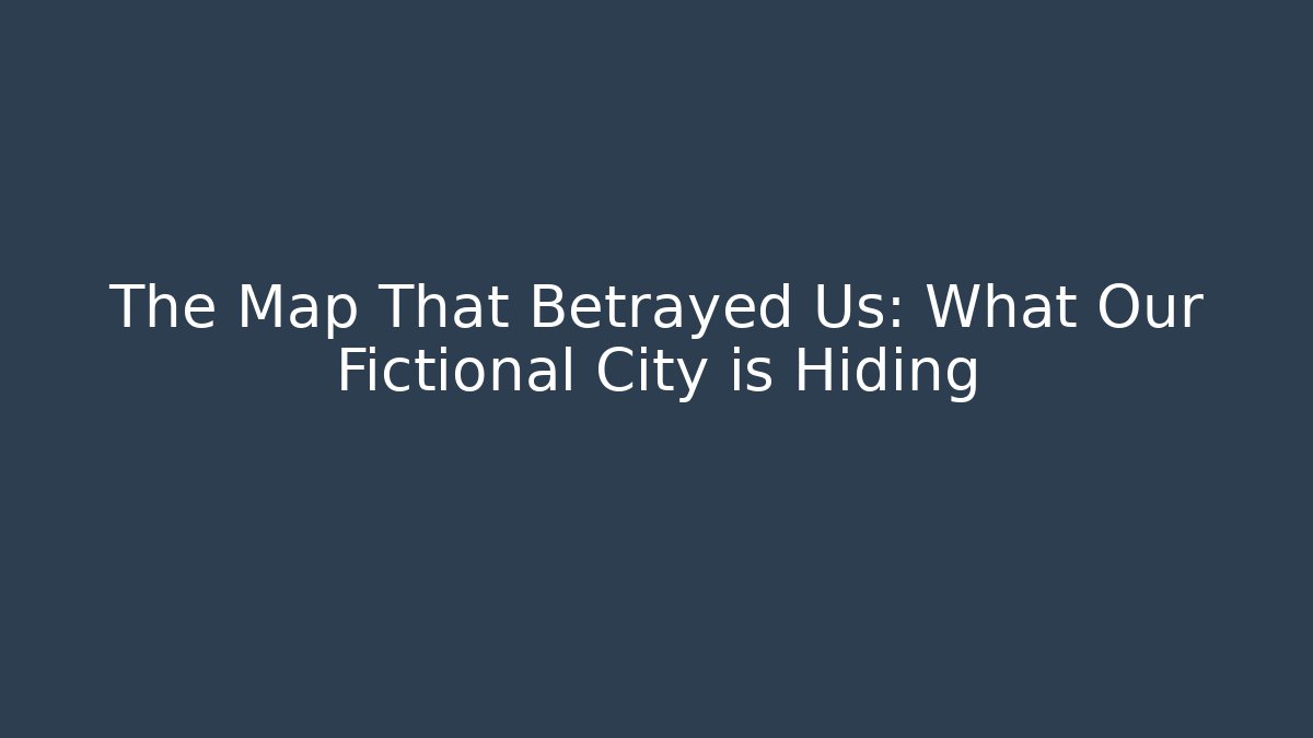 The Map That Betrayed Us: What Our Fictional City is Hiding