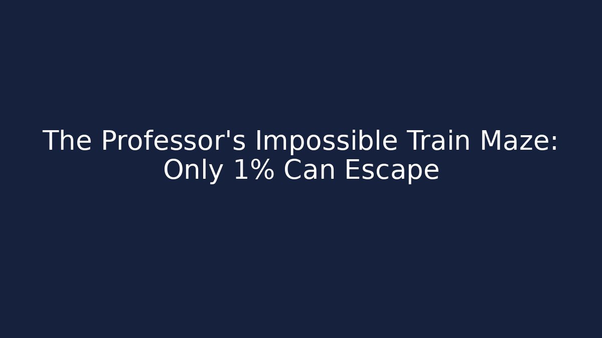The Professor's Impossible Train Maze: Only 1% Can Escape