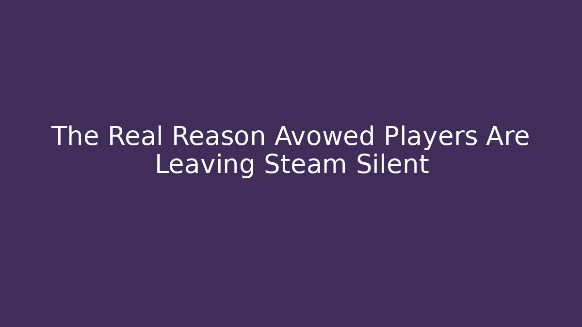 The Real Reason Avowed Players Are Leaving Steam Silent