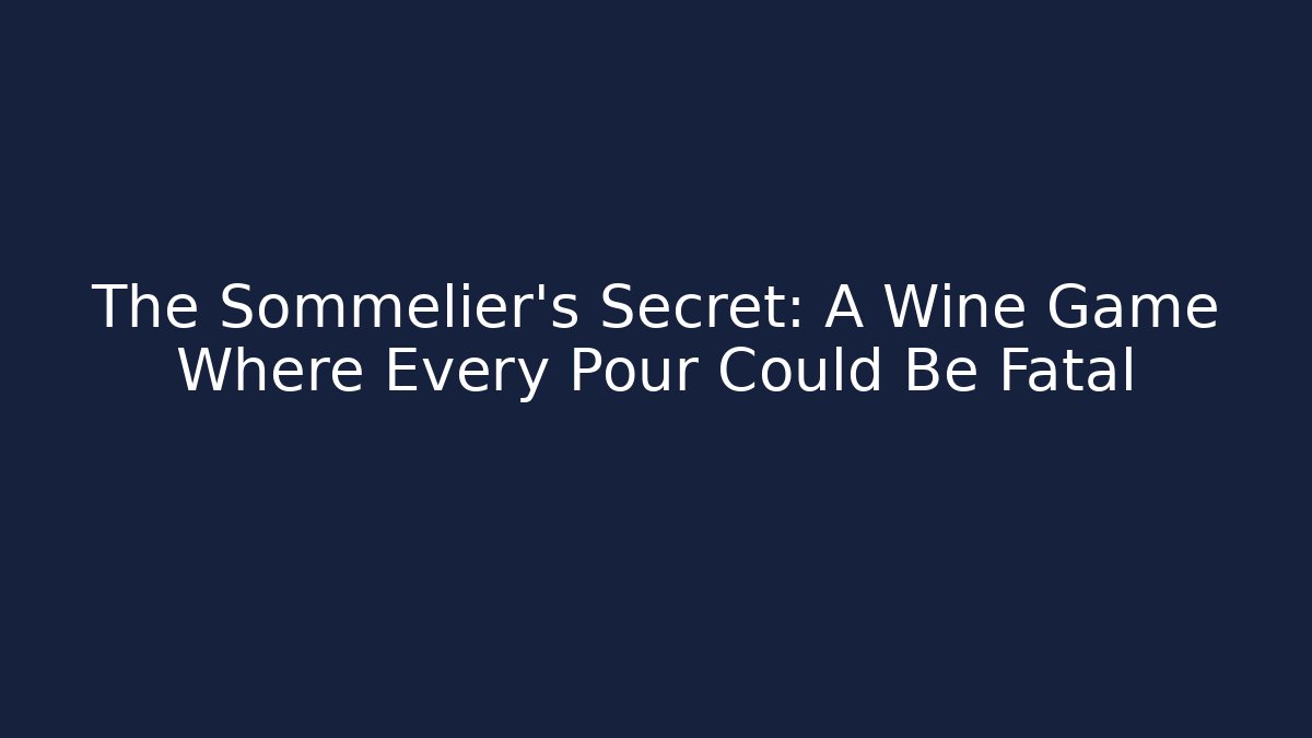 The Sommelier's Secret: A Wine Game Where Every Pour Could Be Fatal