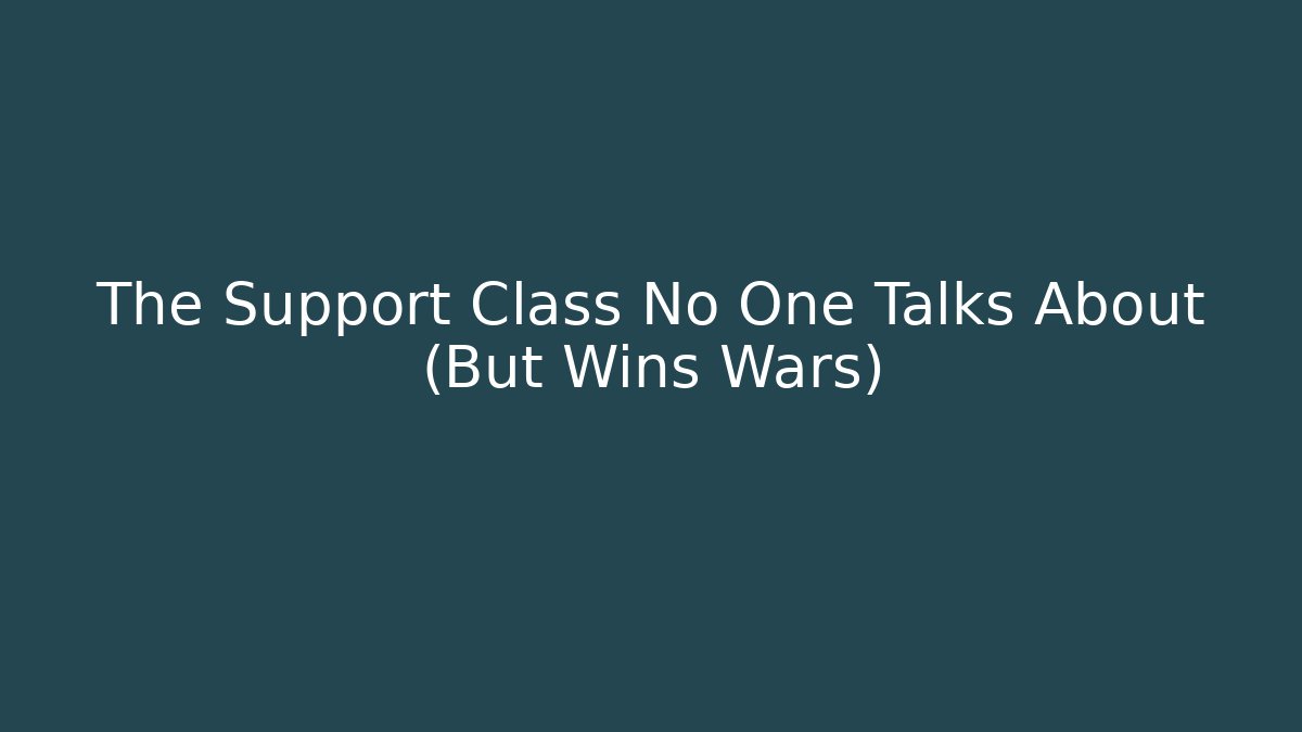 The Support Class No One Talks About (But Wins Wars) - NADclinic
