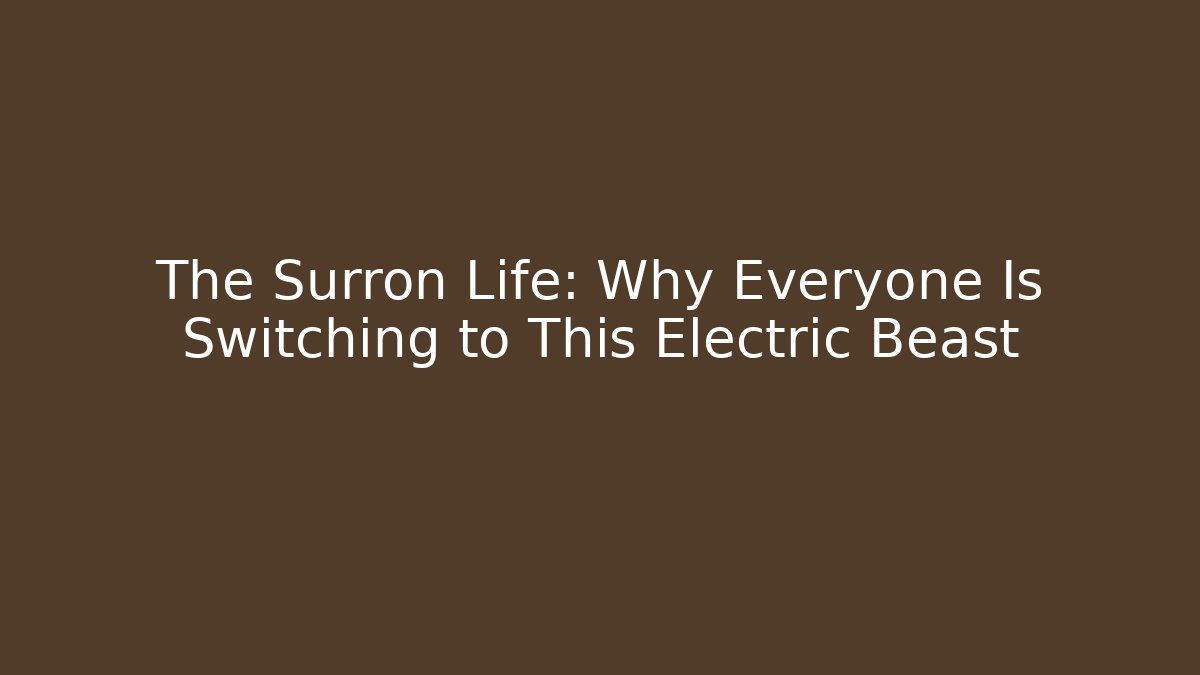 The Surron Life: Why Everyone Is Switching to This Electric Beast