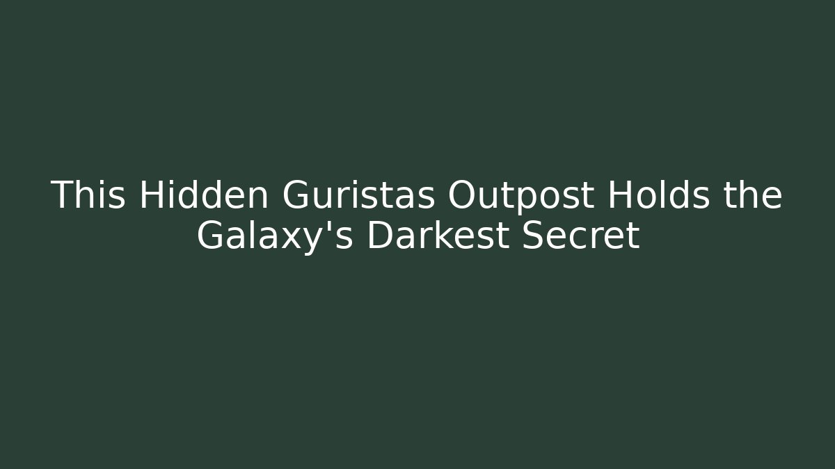 This Hidden Guristas Outpost Holds the Galaxy's Darkest Secret