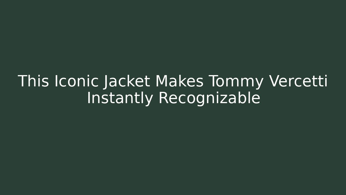 This Iconic Jacket Makes Tommy Vercetti Instantly Recognizable