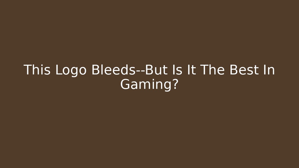 This Logo Bleeds—But Is It The Best In Gaming? - NADclinic