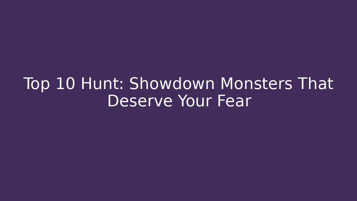 Top 10 Hunt: Showdown Monsters That Deserve Your Fear