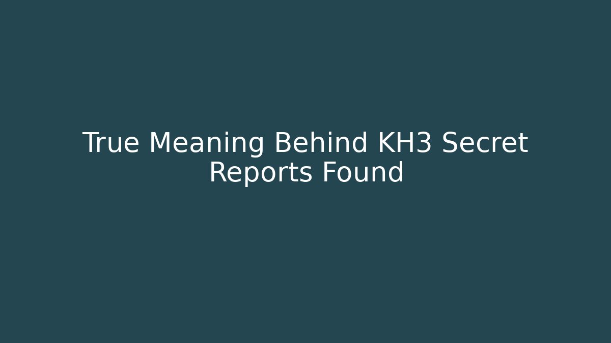 True Meaning Behind KH3 Secret Reports Found