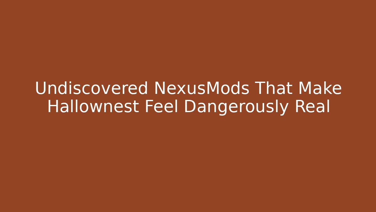Undiscovered NexusMods That Make Hallownest Feel Dangerously Real