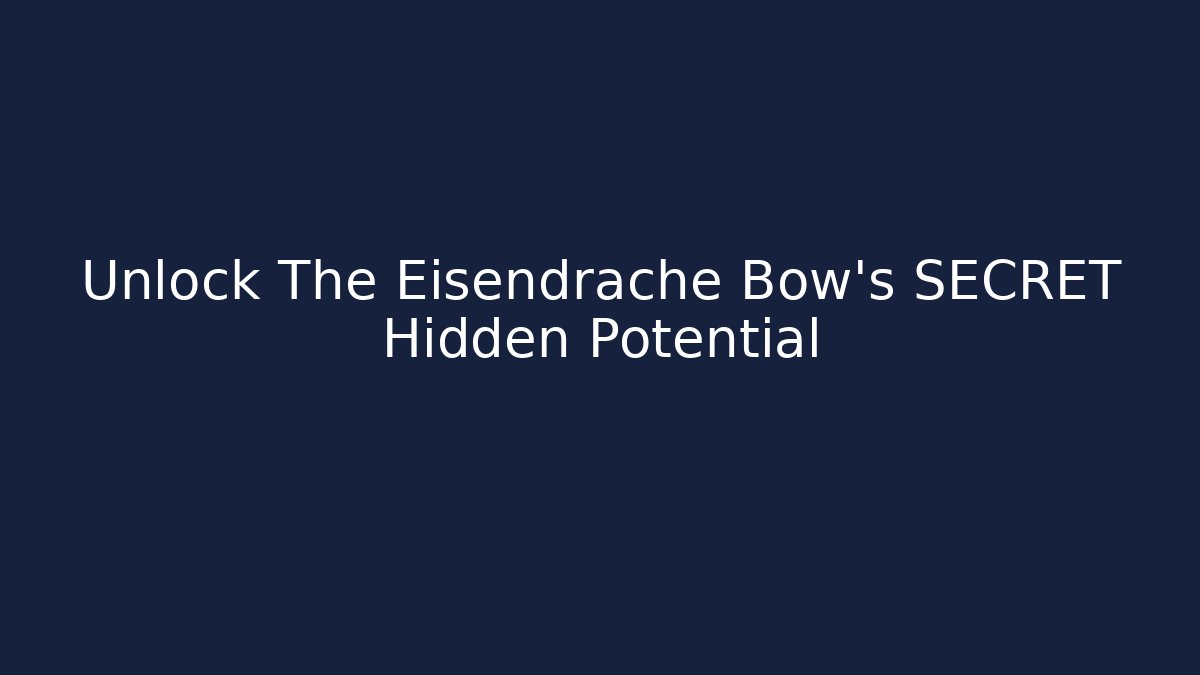 Unlock The Eisendrache Bow's SECRET Hidden Potential