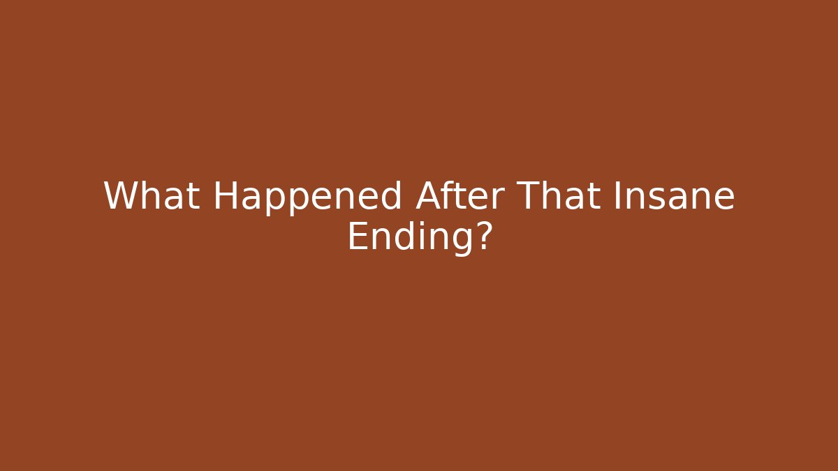 What Happened After That Insane Ending? - NADclinic
