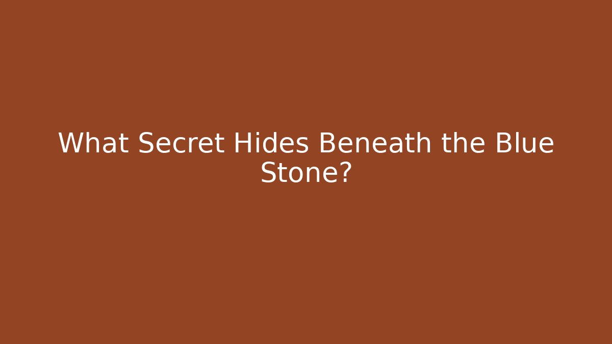 What Secret Hides Beneath the Blue Stone? - NADclinic