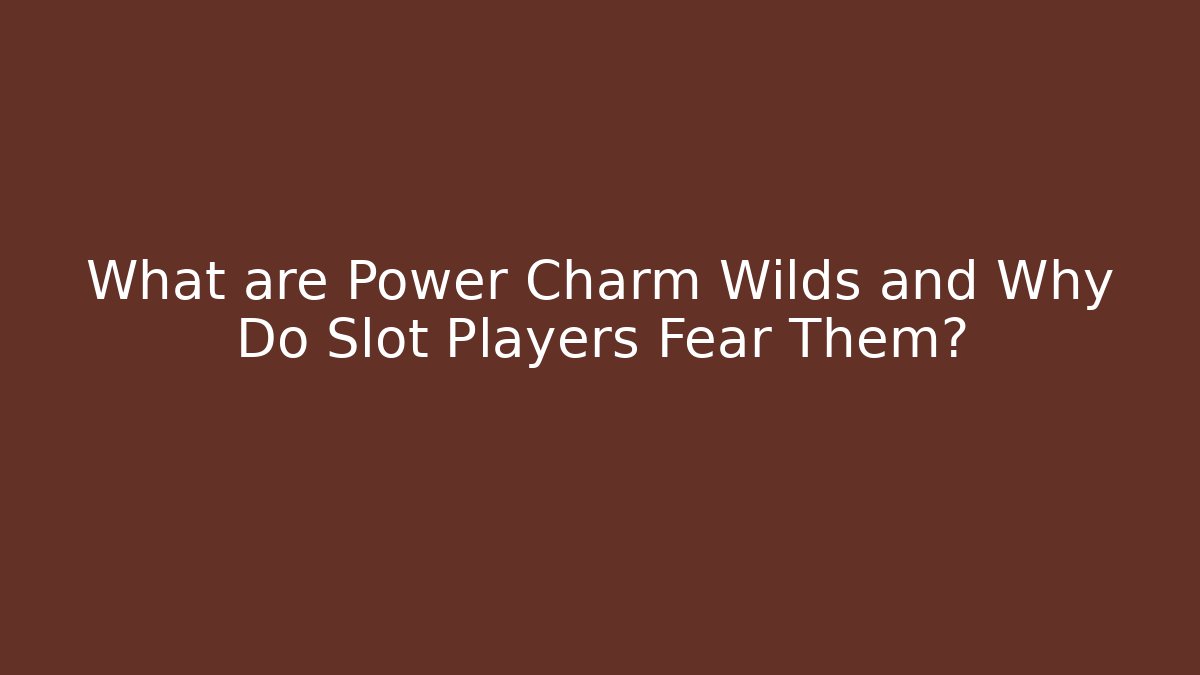 What are Power Charm Wilds and Why Do Slot Players Fear Them?