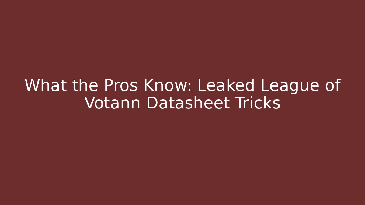 What the Pros Know: Leaked League of Votann Datasheet Tricks