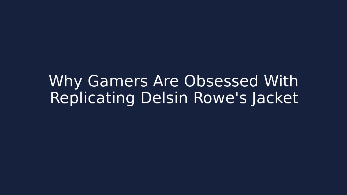 Why Gamers Are Obsessed With Replicating Delsin Rowe's Jacket