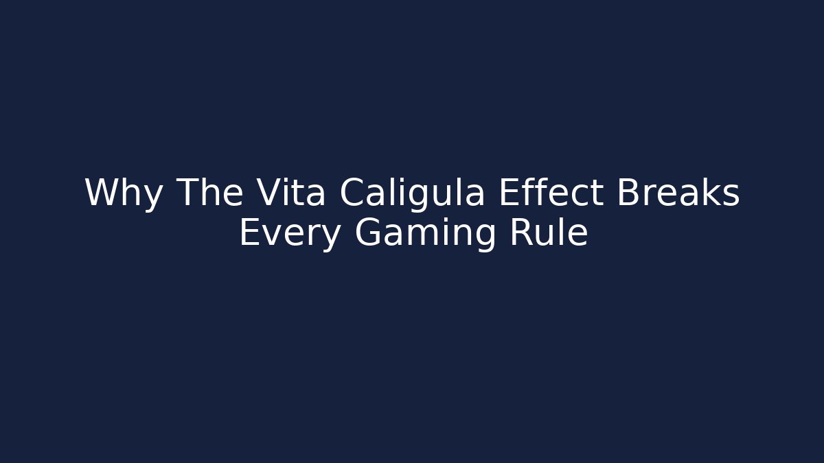 Why The Vita Caligula Effect Breaks Every Gaming Rule