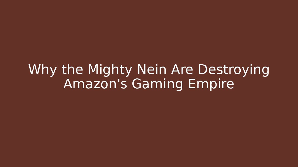 Why the Mighty Nein Are Destroying Amazon’s Gaming Empire