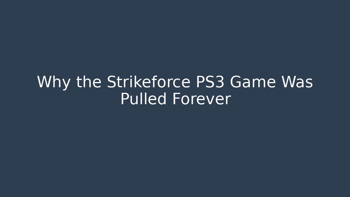 Why the Strikeforce PS3 Game Was Pulled Forever