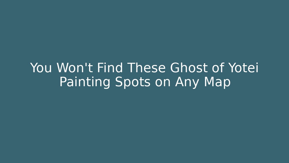 You Won't Find These Ghost of Yotei Painting Spots on Any Map
